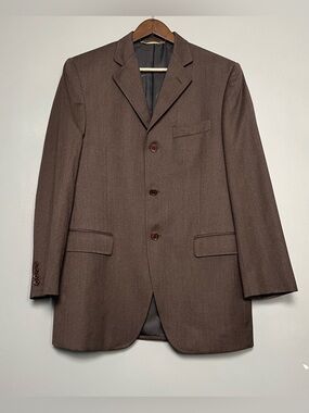 Dolce & Gabbana Classic Brown Men's Three Button Blazer Suit Jacket Size L IT 50